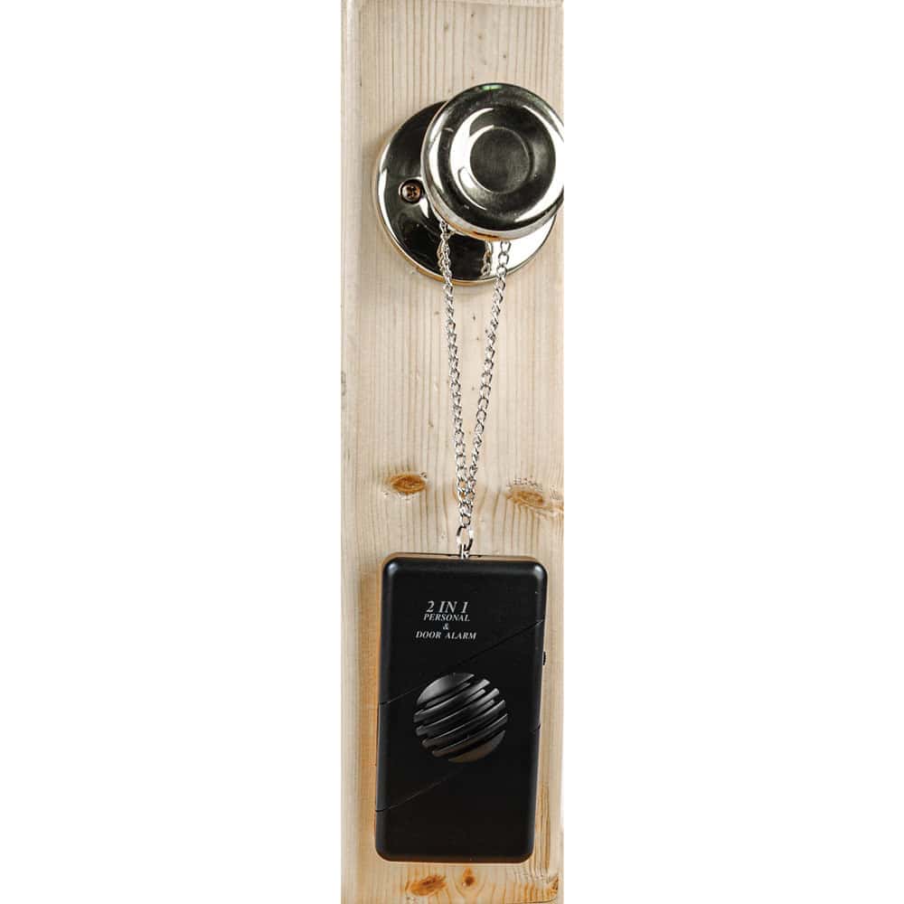 2-in-1 Personal Alarm and Door Burglar Alarm 120dB – Doorknob Triggered Security Alert, Pull-Chain Personal Panic Alarm, 4.25 x 2.25 x 1 Inch, Requires 9V Battery, Wearable or Mountable - Image 2