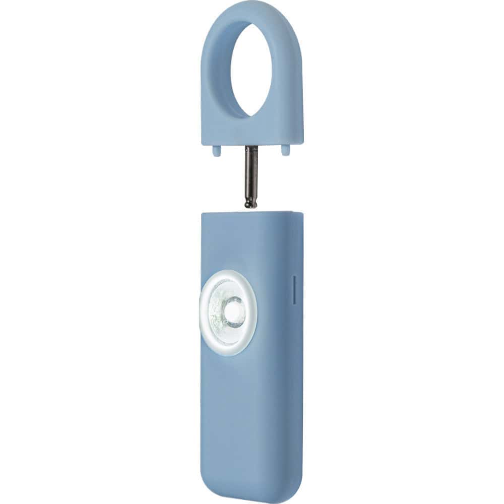 Personal Panic Alarm 130dB with 350-Lumen Strobe Light – Pull-Pin Activation, Keychain Clip, ABS Plastic Rubberized Body, 2 CR2032 Batteries Included, Available in Black, Blue, and Pink - Image 4