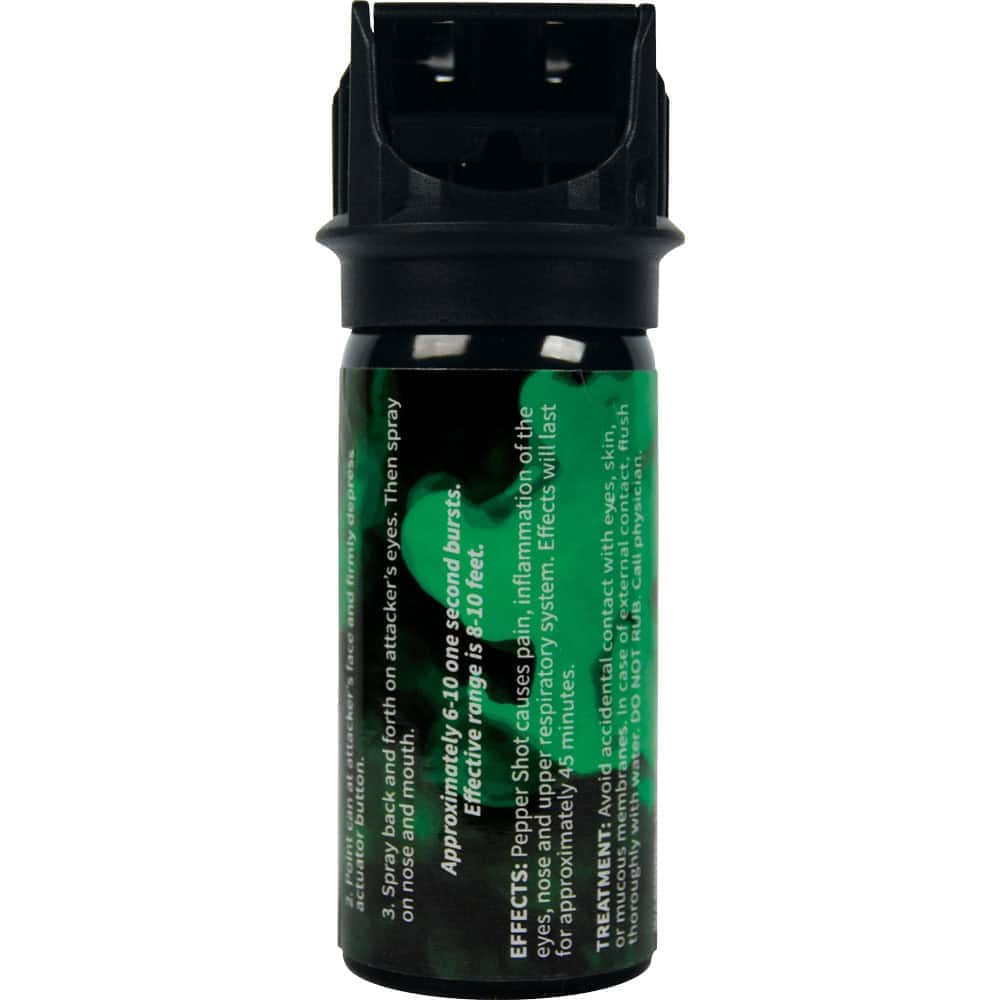 Pepper Shot 1.2% MC 2 oz Pepper Spray – 2,000,000 SHU, 8–10 Foot Range, 6–10 One-Second Bursts, UV Dye Included, Stream/Fogger/Flip-Top Options, Safety Technology - Image 8