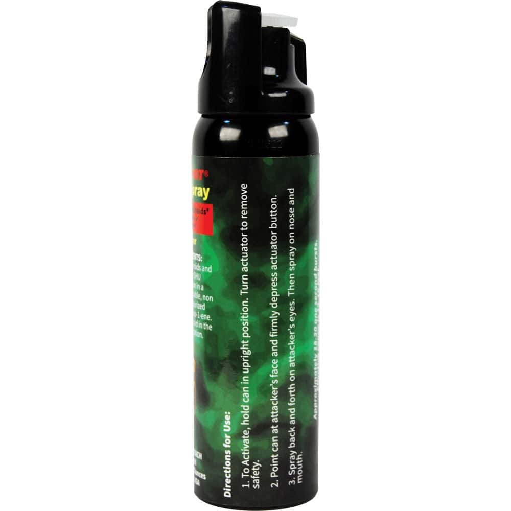 Pepper Shot 1.2% Major Capsaicinoids 4 oz Pepper Spray – 2,000,000 SHU, Stream, Fogger & Flip Top, 18-20 Bursts, 13-18 Ft Range, UV Dye, Leatherette Belt Holster Included - Image 3