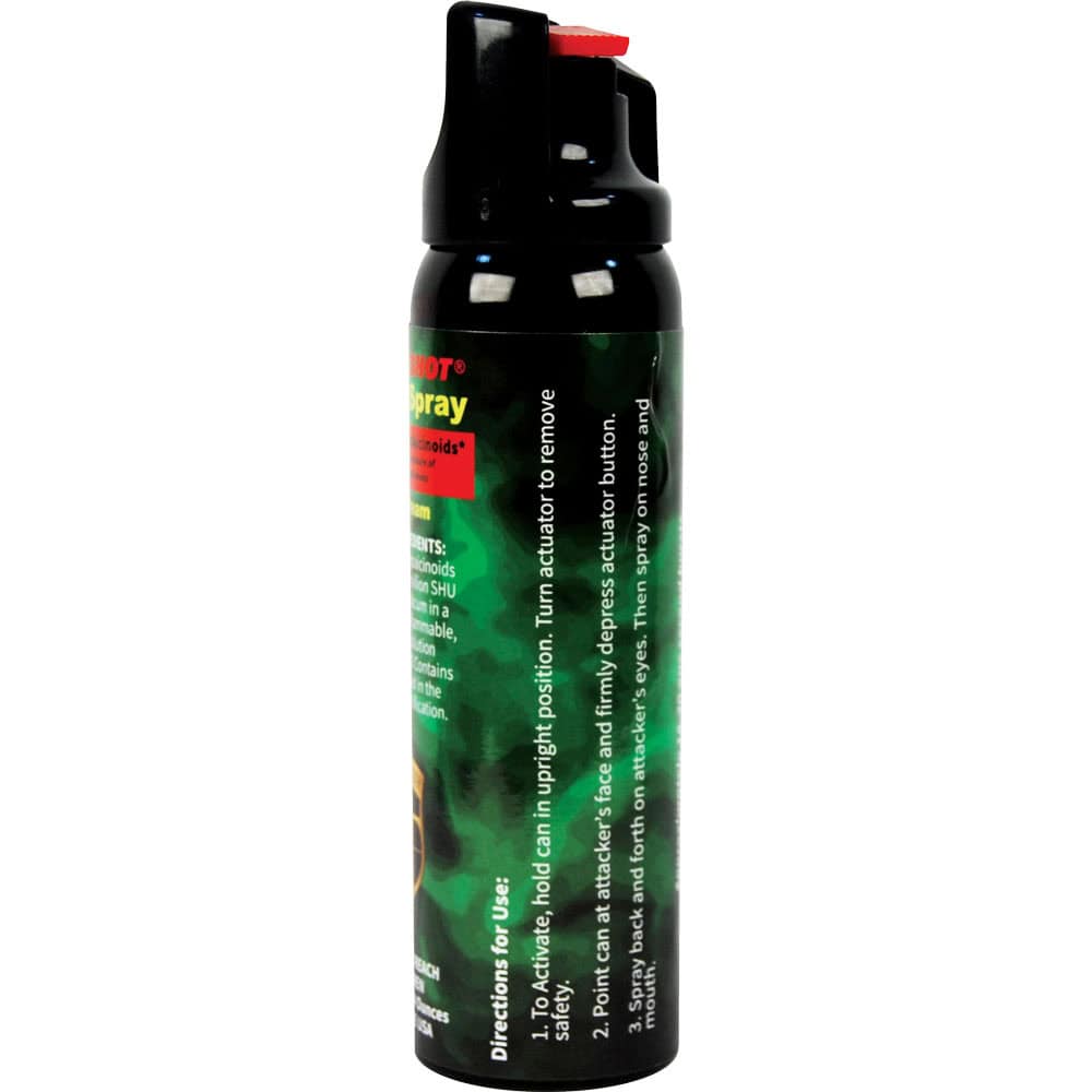Pepper Shot 1.2% Major Capsaicinoids 4 oz Pepper Spray – 2,000,000 SHU, Stream, Fogger & Flip Top, 18-20 Bursts, 13-18 Ft Range, UV Dye, Leatherette Belt Holster Included - Image 11