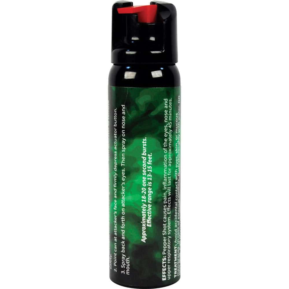 Pepper Shot 1.2% Major Capsaicinoids 4 oz Pepper Spray – 2,000,000 SHU, Stream, Fogger & Flip Top, 18-20 Bursts, 13-18 Ft Range, UV Dye, Leatherette Belt Holster Included - Image 12