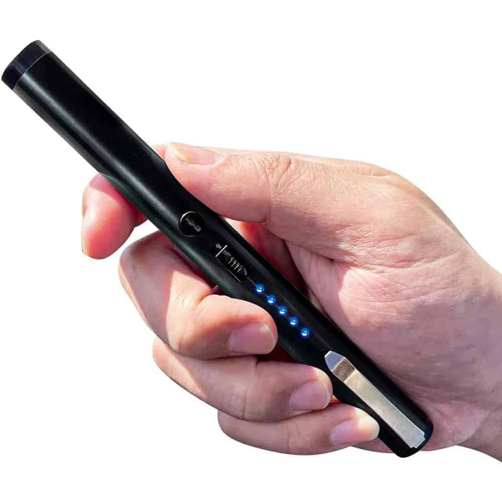 Stun Pen 40,000,000 Volts Discreet Stun Gun – 2.5 Milliamp Output, Aluminum Alloy Body, LED Battery Meter, Pocket Clip, Rechargeable USB, Lifetime Warranty, Black, Pink, Purple, or Silver - Image 3