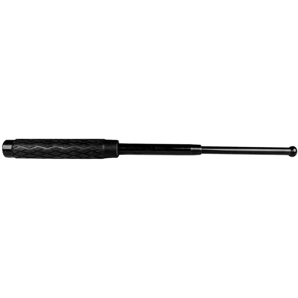 Telescopic Steel Baton with Rubber Handle by Safety Technology – Expands to 16", 21" or 26", Heavy-Duty Steel Construction, Nylon Holster Included, Personal Protection Reach Tool