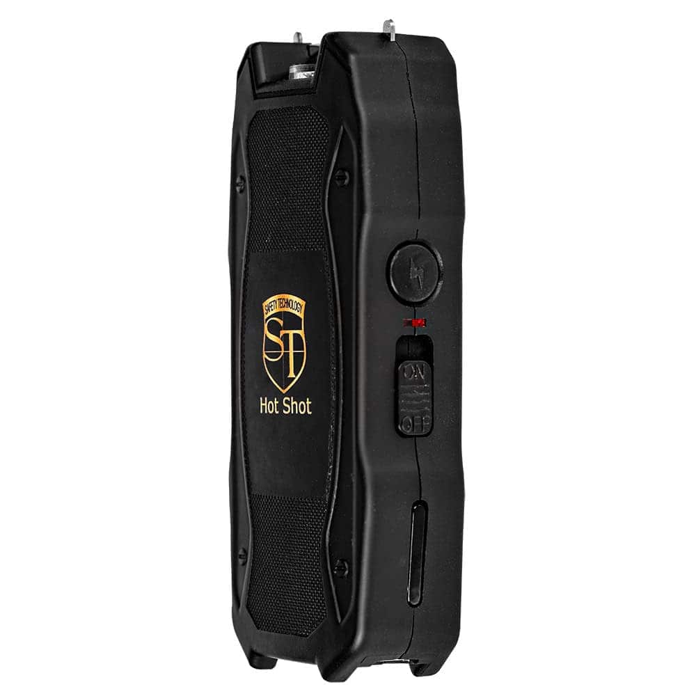 Hot Shot Stun Gun Flashlight 90,000,000 Volts – 4.8 Milliamp Output, 100-Lumen LED, Built-In Battery Meter, Rechargeable USB, Nylon Belt Holster, Lifetime Warranty, Safety Technology - Image 3