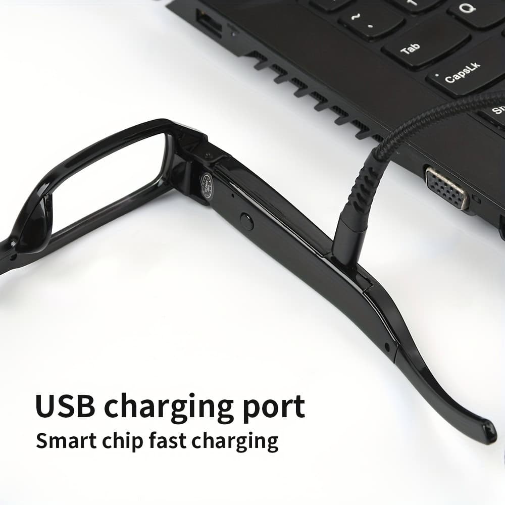 HD Eyeglasses Hidden Spy Camera with Built-In DVR – 1920x1080P, 30fps, 32GB Storage, Rechargeable, One-Button Operation, Includes Carrying Case and SD Card Reader - Image 9