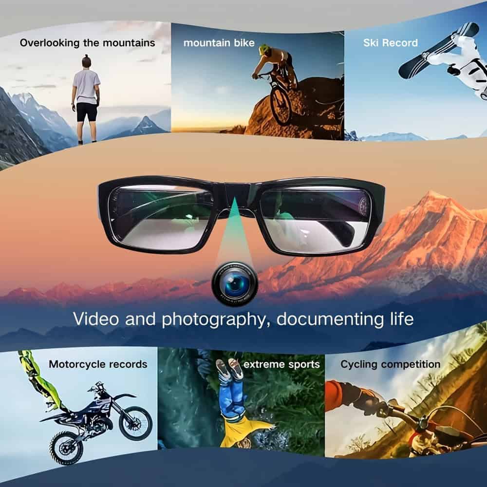 HD Eyeglasses Hidden Spy Camera with Built-In DVR – 1920x1080P, 30fps, 32GB Storage, Rechargeable, One-Button Operation, Includes Carrying Case and SD Card Reader - Image 11
