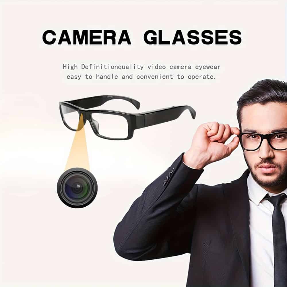 HD Eyeglasses Hidden Spy Camera with Built-In DVR – 1920x1080P, 30fps, 32GB Storage, Rechargeable, One-Button Operation, Includes Carrying Case and SD Card Reader - Image 12