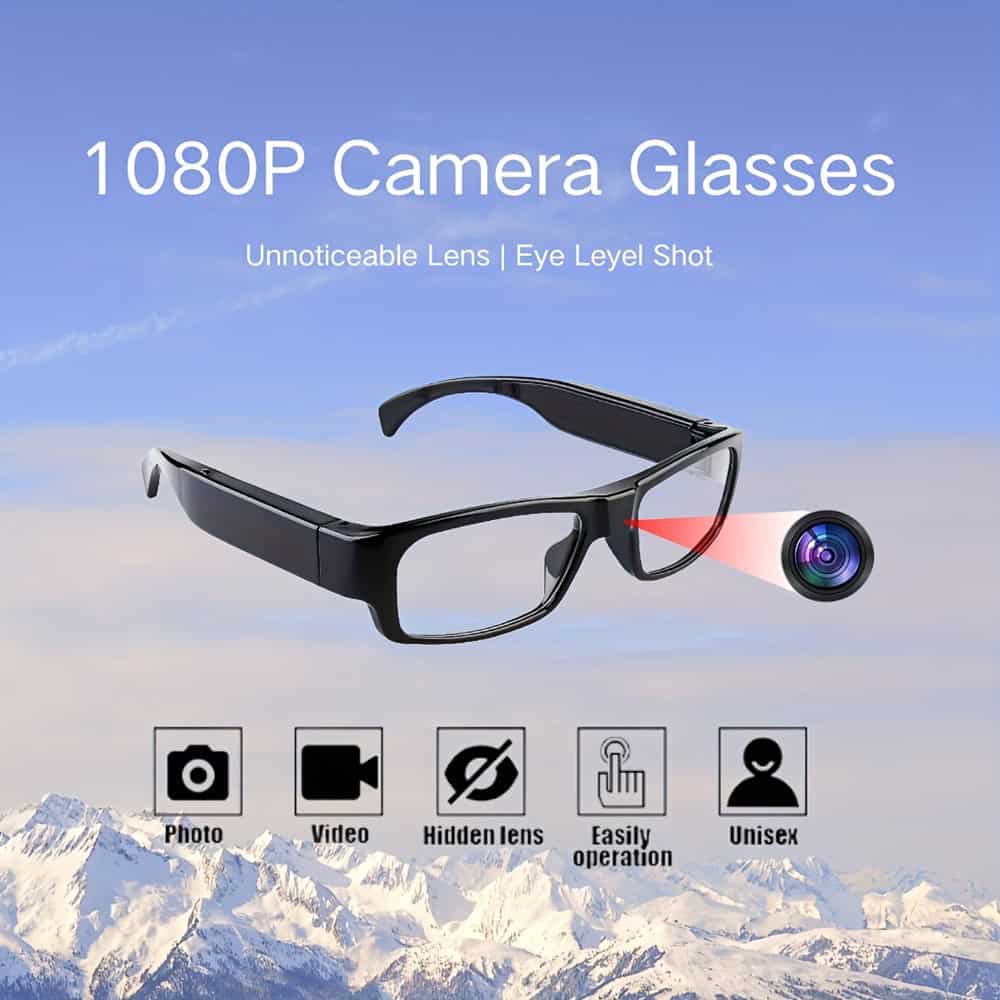 HD Eyeglasses Hidden Spy Camera with Built-In DVR – 1920x1080P, 30fps, 32GB Storage, Rechargeable, One-Button Operation, Includes Carrying Case and SD Card Reader - Image 14